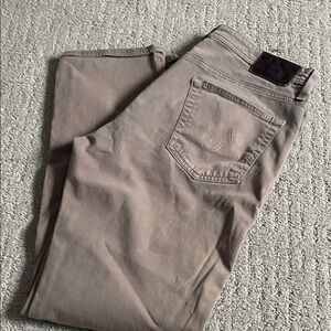AG Adriano Goldschmied Men's Straight Jeans in Tan